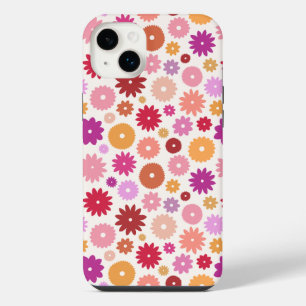 Colourful Blooms Repeat Pattern iPhone 14 Plus Case