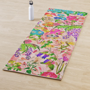 Colourful Blossoms Flower Garden  Yoga Mat