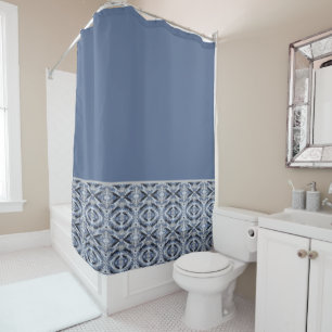 Colourful Blue Abstract Shower Curtain