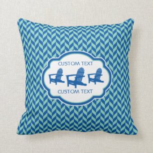 Colourful Blue Adirondack Chair Pillow