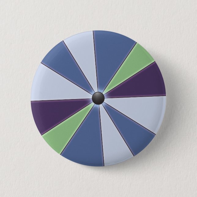 Colourful Blue Beams Graphical 6 Cm Round Badge (Front)