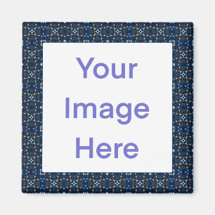 Colourful Blue Bold Geometric Magnet