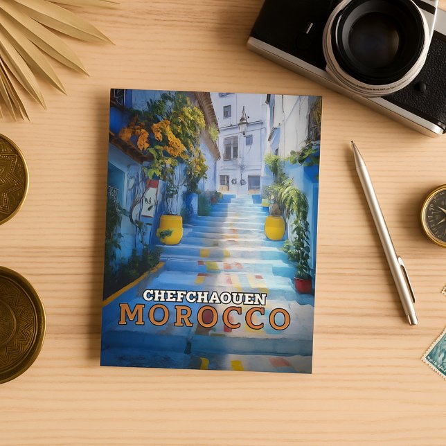 Colourful Blue Chefchaouen Morocco Medina  Postcard (Creator Uploaded)