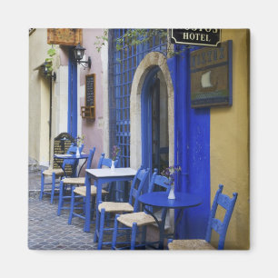 Colourful Blue doorway and siding to old hotel in Magnet