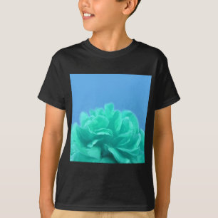 Colourful Blue Green Floral T-Shirt