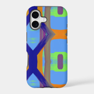 Colourful Blue Green Orange Customised Art Pattern