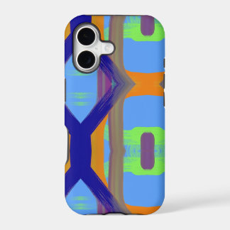 Colourful Blue Green Orange Customised Art Pattern