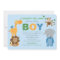 Colourful Blue Jungle Animals Baby Boy Shower