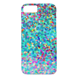 Colourful Blue Multicolored Abstract Art Pattern iPhone 8/7 Case