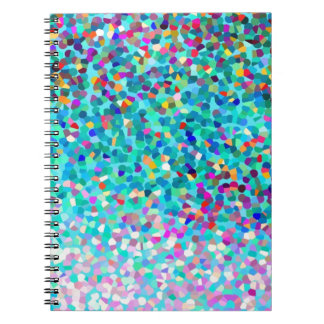 Colourful Blue Multicolored Abstract Art Pattern Notebook