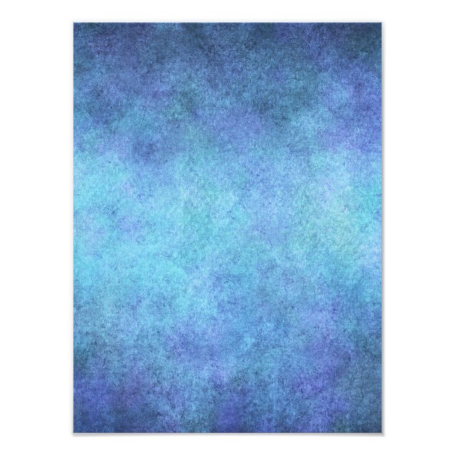 Colourful Blue Purple Watercolor Paper Background Photo Print (Front)