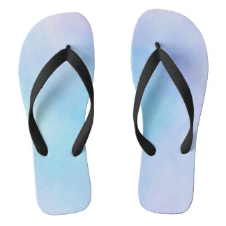 Colourful Blue Purple Waves Pair of Flip Flops