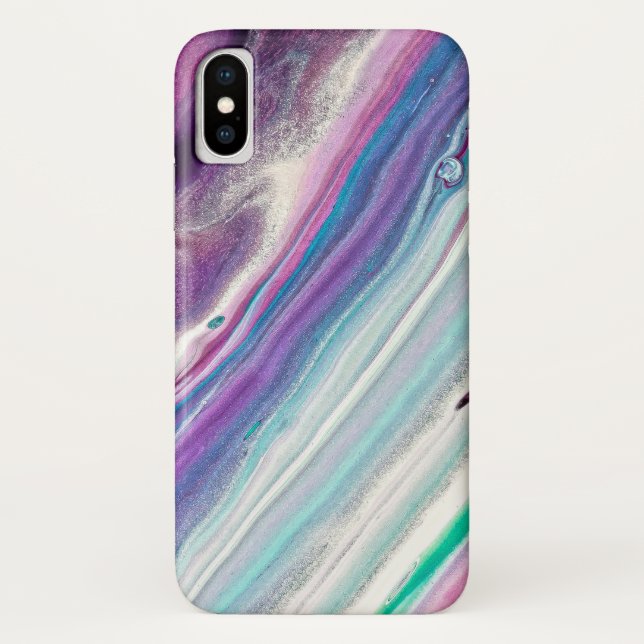 colourful blue raspberry abstract phone case (Back)