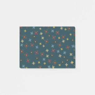 Colourful Blue Red Green Yellow Brown Pinwheels Post-it Notes