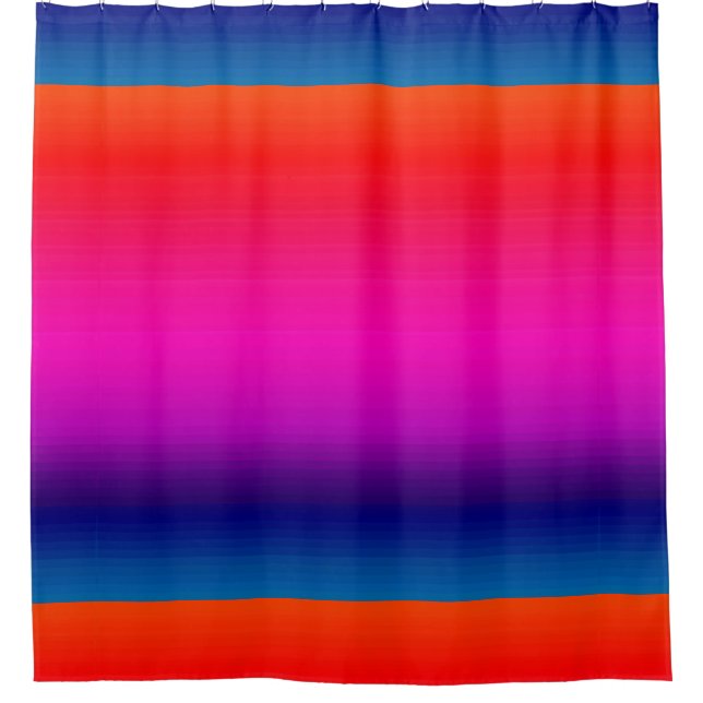 Colourful Blue Red Purple Pink Blend Shower Curtai Shower Curtain (Front)