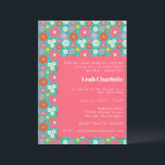 Colourful Blue Retro Floral Playful Bat Mitzvah Invitation<br><div class="desc">Celebrate this special milestone with a bright and joyful Bat Mitzvah invitation featuring a colourful retro floral pattern. With a mix of bold and cheerful hues, this invitation sets the perfect tone for a fun and memorable event. Ideal for modern Bat Mitzvah celebrations, this design blends tradition with playful elegance....</div>