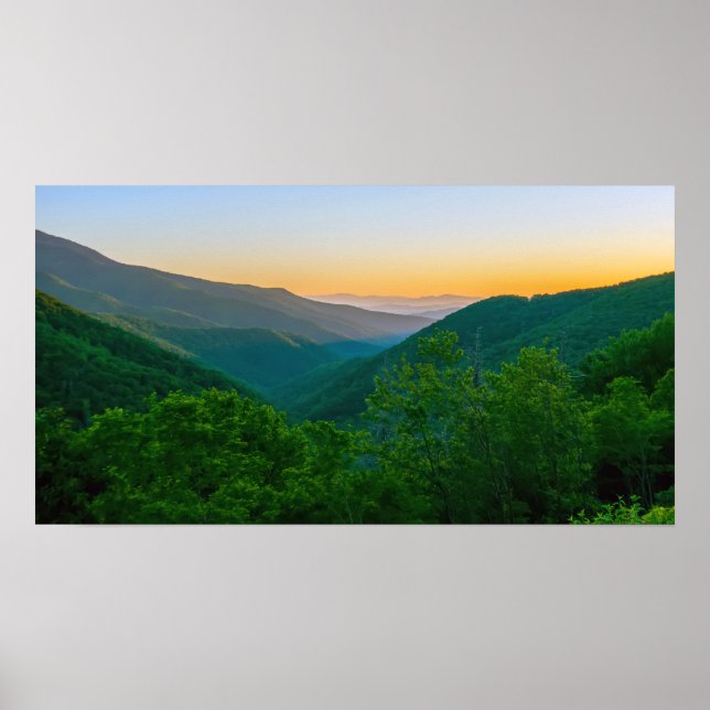 Colourful Blue Ridge Mountains Poster (Front)