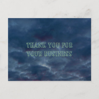 Colourful Blue Skies Thank You Postcard