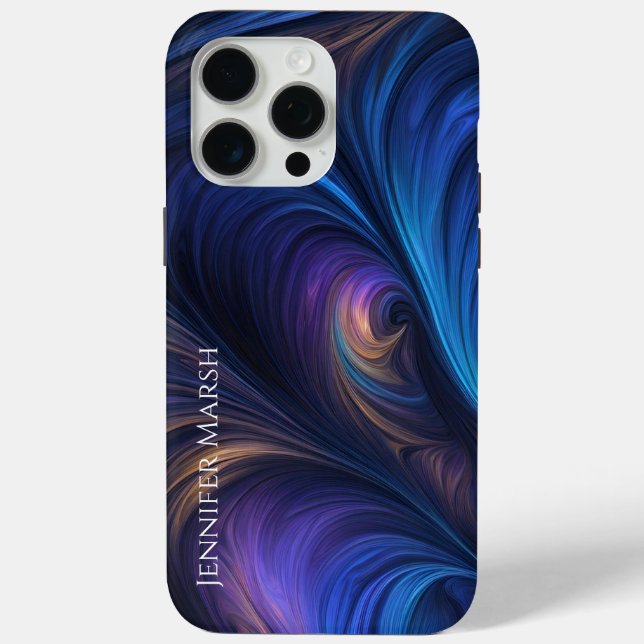 Colourful Blue Swirl Pattern Case-Mate iPhone Case (Back)