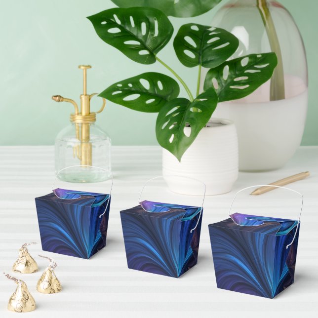 Colourful Blue Swirl Pattern Favour Box (Multiple)