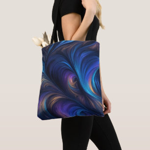 Colourful Blue Swirl Pattern Tote Bag
