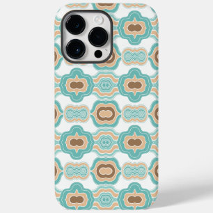colourful blue/tan/brown medallion Case-Mate iPhone 14 pro max case