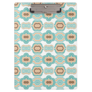 Colourful blue/tan/brown medallion clipboard