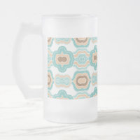 Colourful blue/tan/brown medallion