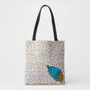 Colourful Blueberry Ice Cream Cone icecreamliciouS Tote Bag