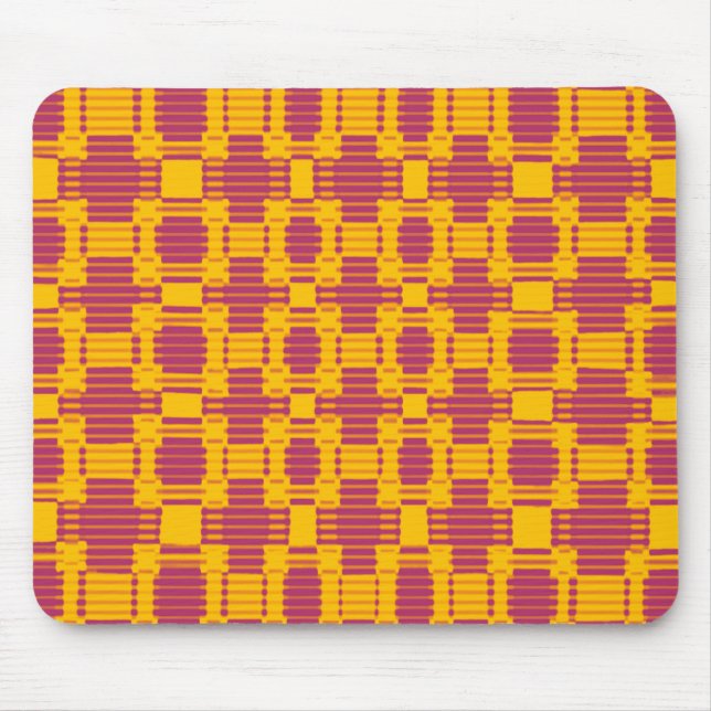 Colourful blurred chequered pattern mouse mat (Front)