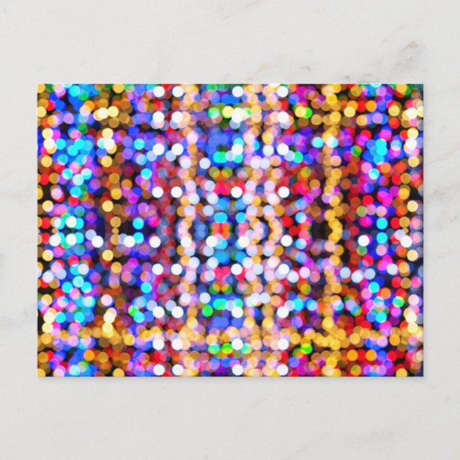 Colourful Blurred Lights Postcard (Front)