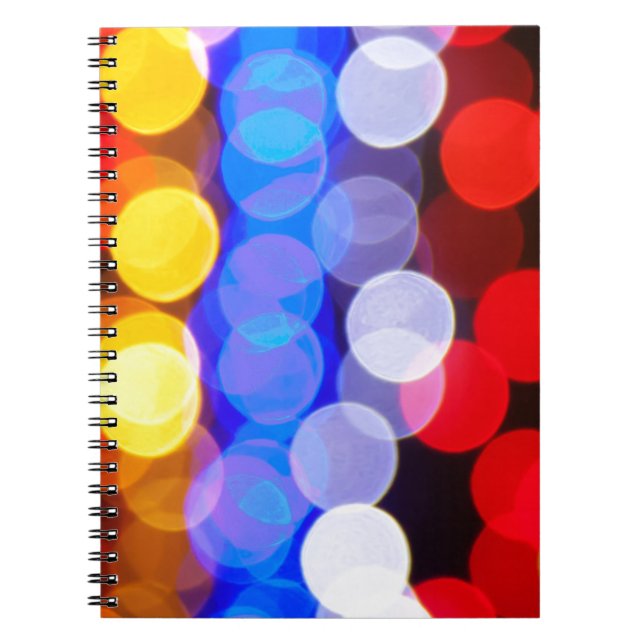Colourful Blurry Lights Notebook (Front)