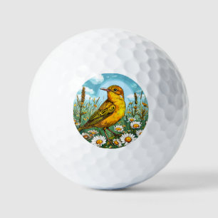 Colourful Blyth's reed warbler Bird Golf Balls