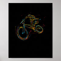 Colourful BMX art bike motocross freestyle bike