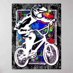 Colourful Bmx iPad Cover - Bmx Bike - Bmx Bicycle Poster