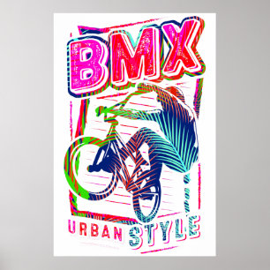 Colourful Bmx Poster - Bmx Bike Bicycle - Urban