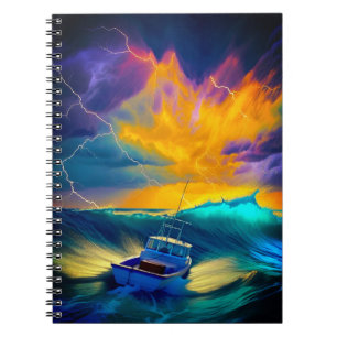 Colourful Boat Art Notebook