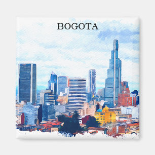 Colourful Bogota Colombia Cityscape Magnet