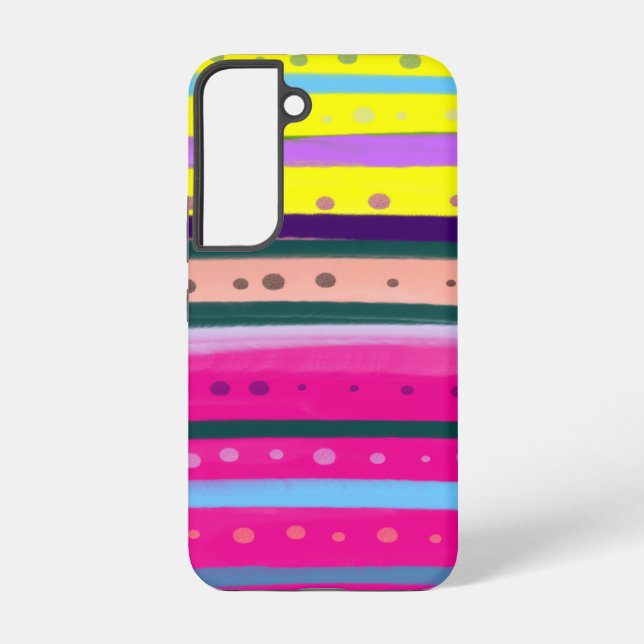 colourful Bohemian Abstract Art Samsung Galaxy S22 Case (Back)