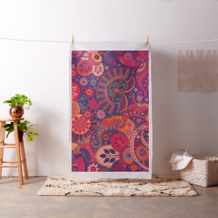 Colourful Bohemian Boho MOD Hippy Chic Pattern Fabric
