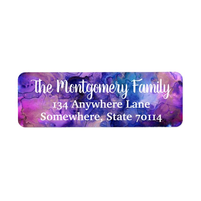 Colourful Bohemian Ink Splatter & Family Name (Front)