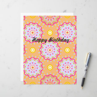 Colourful bohemian ornamental design