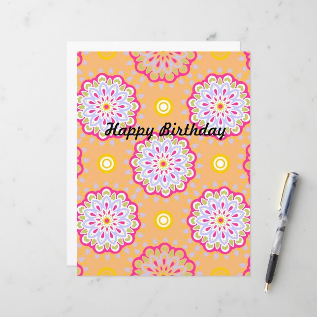 Colourful bohemian ornamental design (Front/Back In Situ)