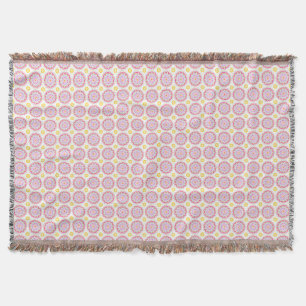Colourful bohemian ornamental design throw blanket