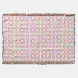 Colourful bohemian ornamental design throw blanket