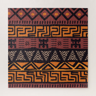 Colourful Bohemian Tribal Geometric Jigsaw Puzzle