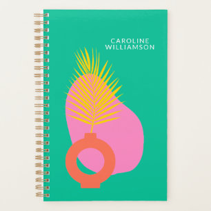 Colourful Boho Abstract Botanical Shapes Customise Planner