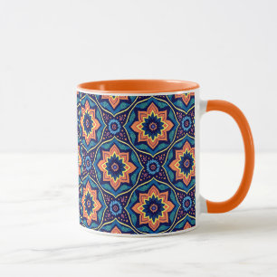 Colourful Boho Chic Floral Pattern Mug