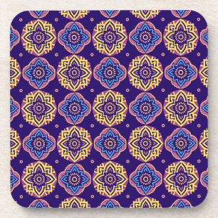 Colourful Boho Chic Pattern Coasters - Set of 6