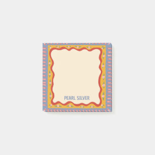 Colourful Boho CUSTOM Chic Monogram Personalised Post-it Notes